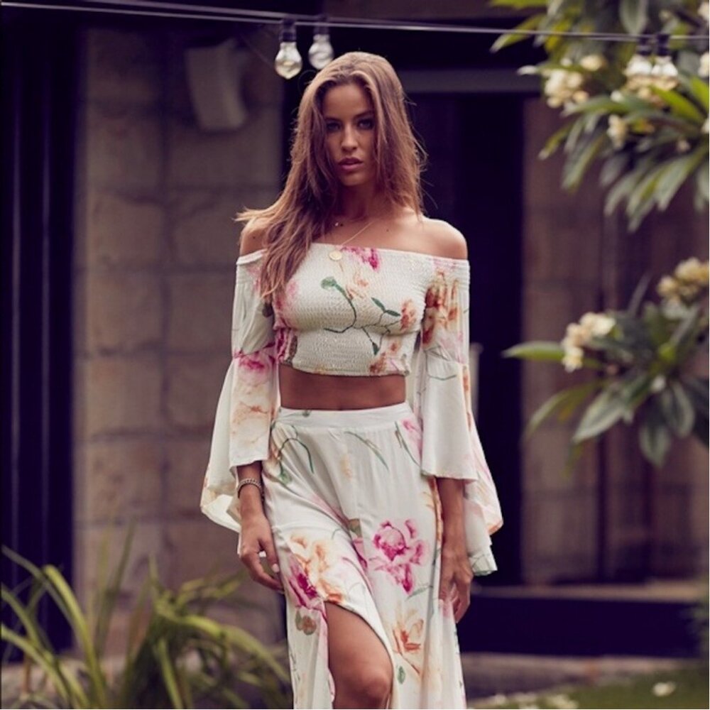 Jaase Selena Malibu Rocky Maxi Skirt 2 Pc Set - Picture 4 of 7